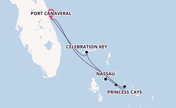 Caribbean vanaf Port Canaveral, Verenigde Staten met de Carnival Freedom