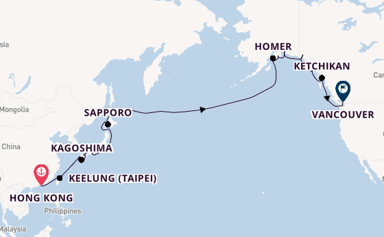 Transpacific from Hong Kong, China with the Viking Orion