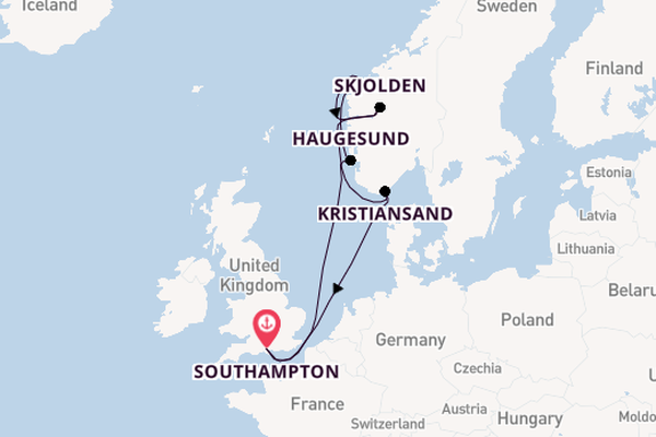 Norway from Southampton, England with the MSC Meraviglia