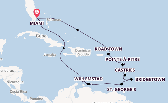Caribbean vanaf Miami, Verenigde Staten met de Sonata (Oceania)