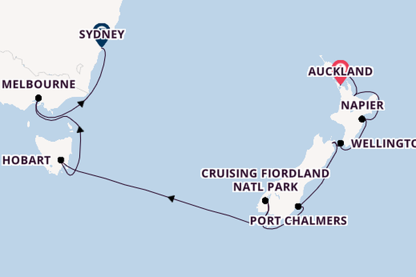 New Zealand from Auckland, New Zealand with the Noordam