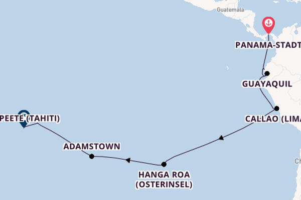 Polynesien ab Panama-Stadt, Panama auf der VASCO DA GAMA