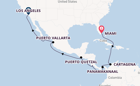 Midden-Amerika vanaf Miami, Verenigde Staten met de Norwegian Joy