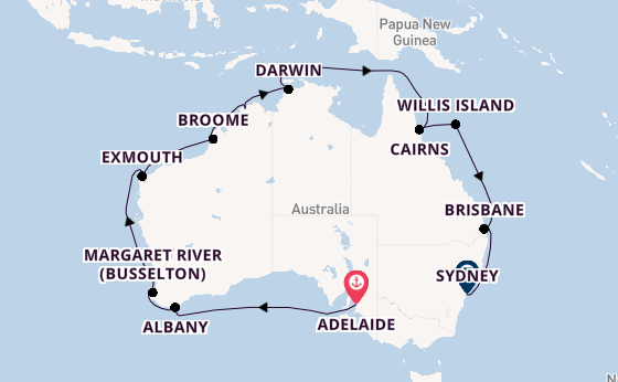 Australia from Adelaide, Australia with the Grand Princess
