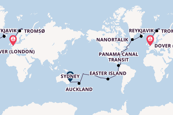 64Nt Dover to Sydney World Sector With 5Nt New South Wales Tour