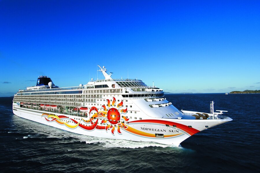 at sea