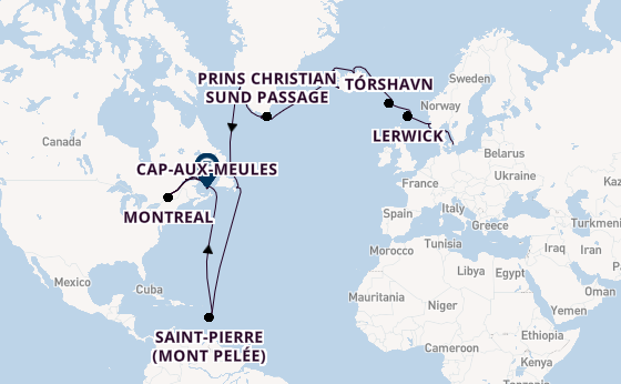 trans-Atlantisch vanaf Kopenhagen, Denemarken met de Seabourn Quest