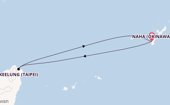 Oost-Azië vanaf Naha (Okinawa), Japan met de Costa Serena