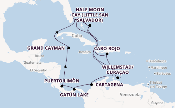 Caribbean from Fort Lauderdale (Port Everglades), Florida, USA with the Nieuw Amsterdam