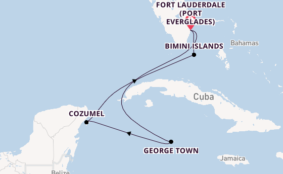 Caribbean from Fort Lauderdale (Port Everglades), Florida, USA with the Celebrity Silhouette