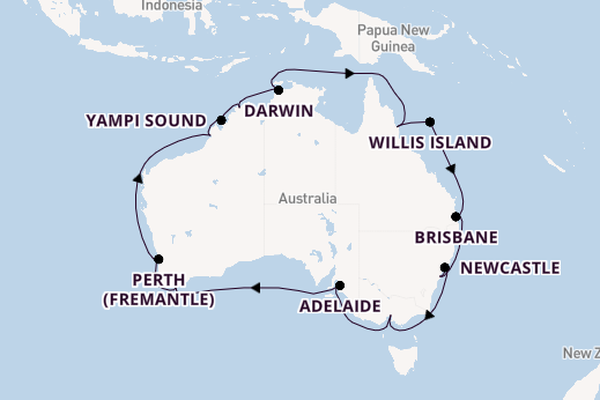 Australia from Sydney, Australia with the Crown Princess