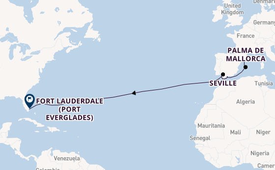 Transatlantic from Barcelona, Spain with the Legend of the seas