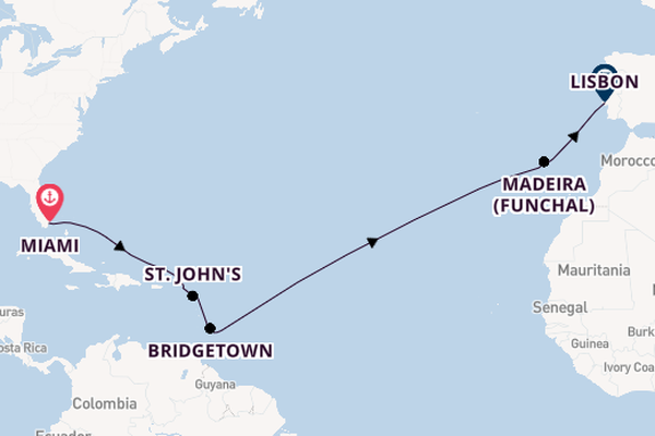 Transatlantic & Repositioning from Miami, Florida with the MSC Seaside