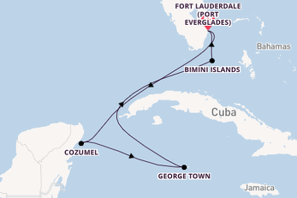 Western Caribbean from Fort Lauderdale (Port Everglades), Florida, USA with the Celebrity Reflection