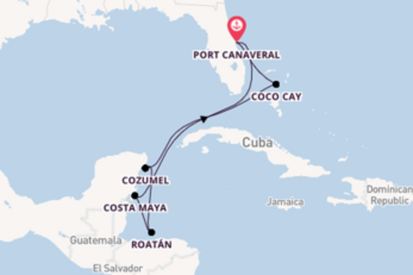 8-daagse droomcruise vanuit Port Canaveral
