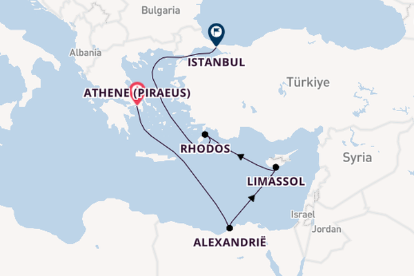 Oostelijke Middellandse Zee vanaf Athene (Piraeus), Griekenland met de Celestyal Journey