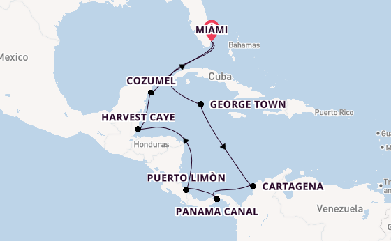 Central America from Australia with the Norwegian Jewel