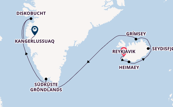 Arktis ab Reykjavik, Island auf der HANSEATIC inspiration