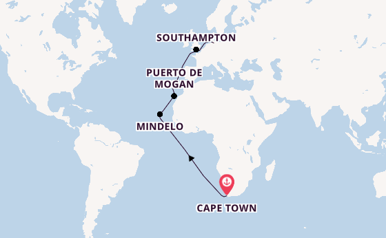 Portugal from Cape Town, South Africa with the Queen Anne