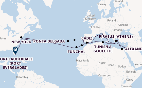 Transatlantic from New York with the Volendam