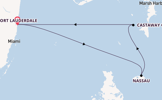 Caribbean vanaf Fort Lauderdale, Verenigde Staten met de Disney Destiny