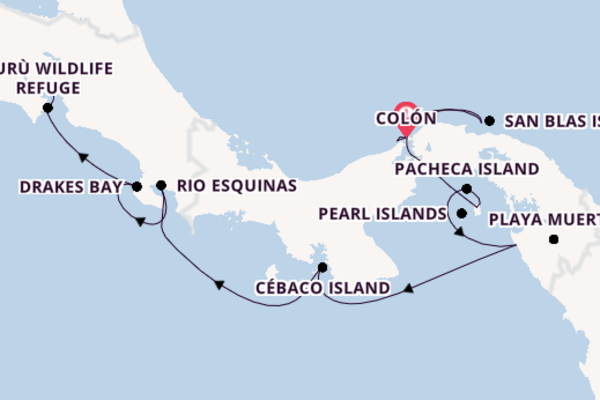 Central America from Colón, Panama with the Le Champlain