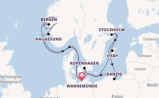 Norwegen ab Warnemünde auf AIDAdiva