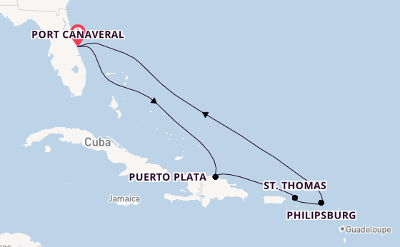 Caribbean vanaf Port Canaveral, Verenigde Staten met de Celebrity Apex