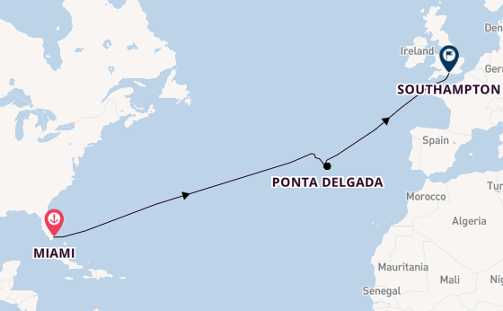 Luxury Miami to Southampton Transatlantic with Miami Stay