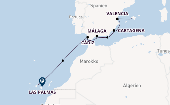 Westliches Mittelmeer ab Palma de Mallorca, Spanien auf AIDAstella