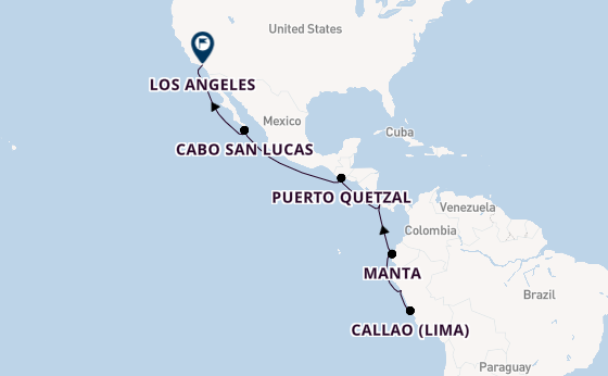 South America from Callao (Lima), Peru with the Aurelia