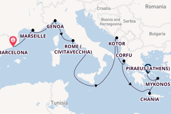 Mediterranean From Barcelona with the Sun Princess