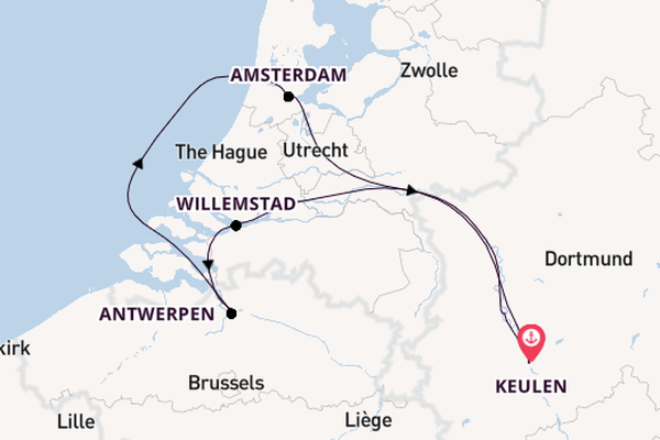 Rijn vanaf Keulen, Duitsland met de A-ROSA ALEA