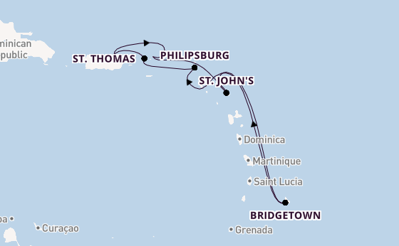 Caribbean vanaf San Juan, Puerto Rico met de Norwegian Prima