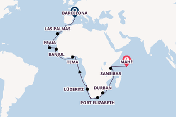 48 Tage auf der Seabourn Sojourn verbringen