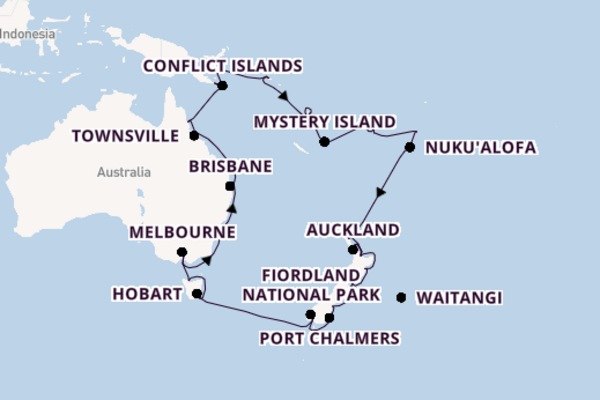 Australia and New Zealand from Sydney, Australia with the Noordam