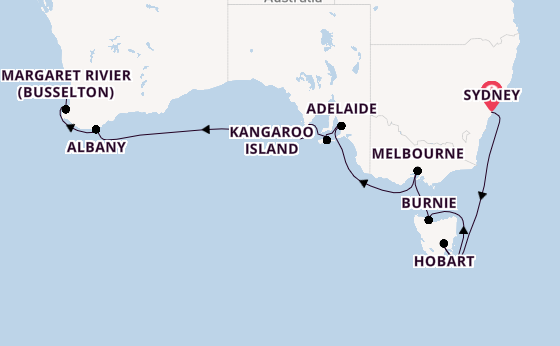 Australië vanaf Sydney, Australië met de Seabourn Quest