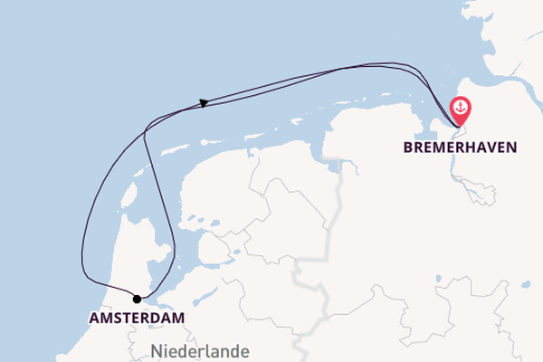 Benelux ab Bremerhaven, Deutschland auf der Mein Schiff 2