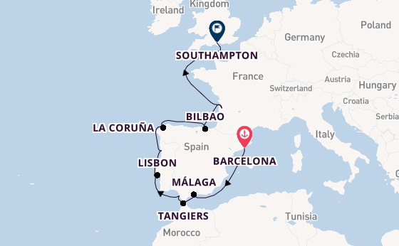 Western Mediterranean from Barcelona, Spain with the Seven Seas Prestige