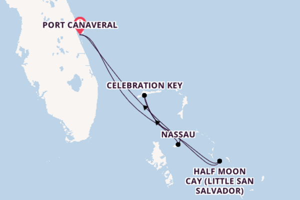 Caribbean from Port Canaveral, Florida, USA with the Carnival Freedom 