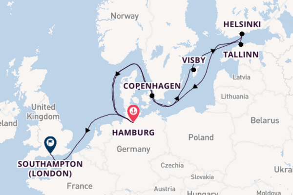 England from Hamburg, Germany with the Queen Anne