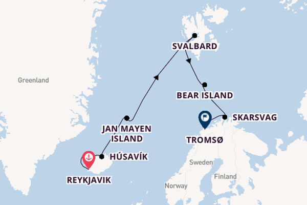 Arctic from Reykjavik, Iceland with the Silver Endeavour