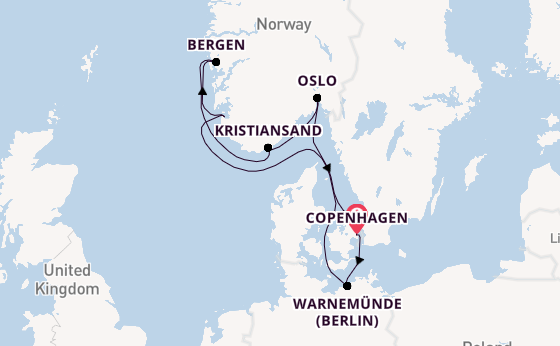 Norway from Copenhagen, Denmark with the MSC Magnifica