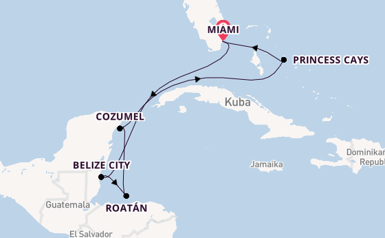 Karibik ab Miami auf der Regal Princess