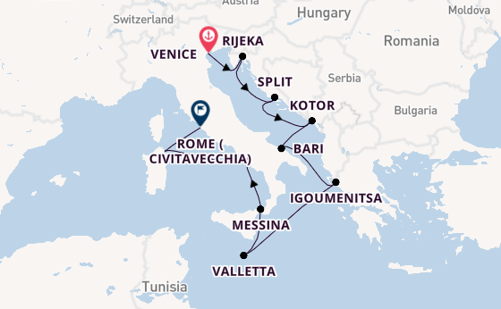 Mediterranean from Venice, Italy with the Seven Seas Explorer