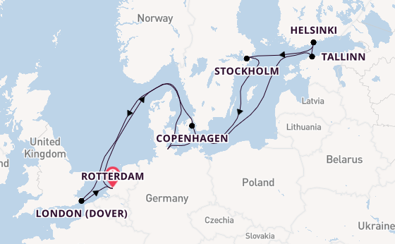British Isles from Rotterdam, The Netherlands with the Nieuw Statendam