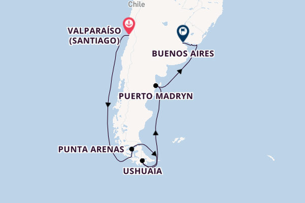 South America from Valparaíso (Santiago), Chile with the Celebrity Equinox