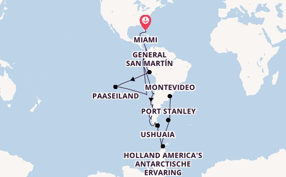 Zuid-Amerika vanaf Miami, Verenigde Staten met de Seabourn Quest