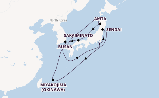 Japan vanaf Tokio, Japan met de Seven Seas Splendor