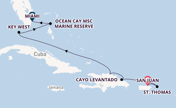 Caribbean vanaf San Juan, Puerto Rico met de EXPLORA IV